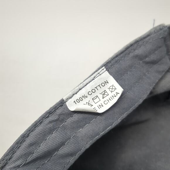 Unbranded Slideback Cadet Army Cap Gray One Size Adjustable Lightweight Cotton - Picture 9 of 9